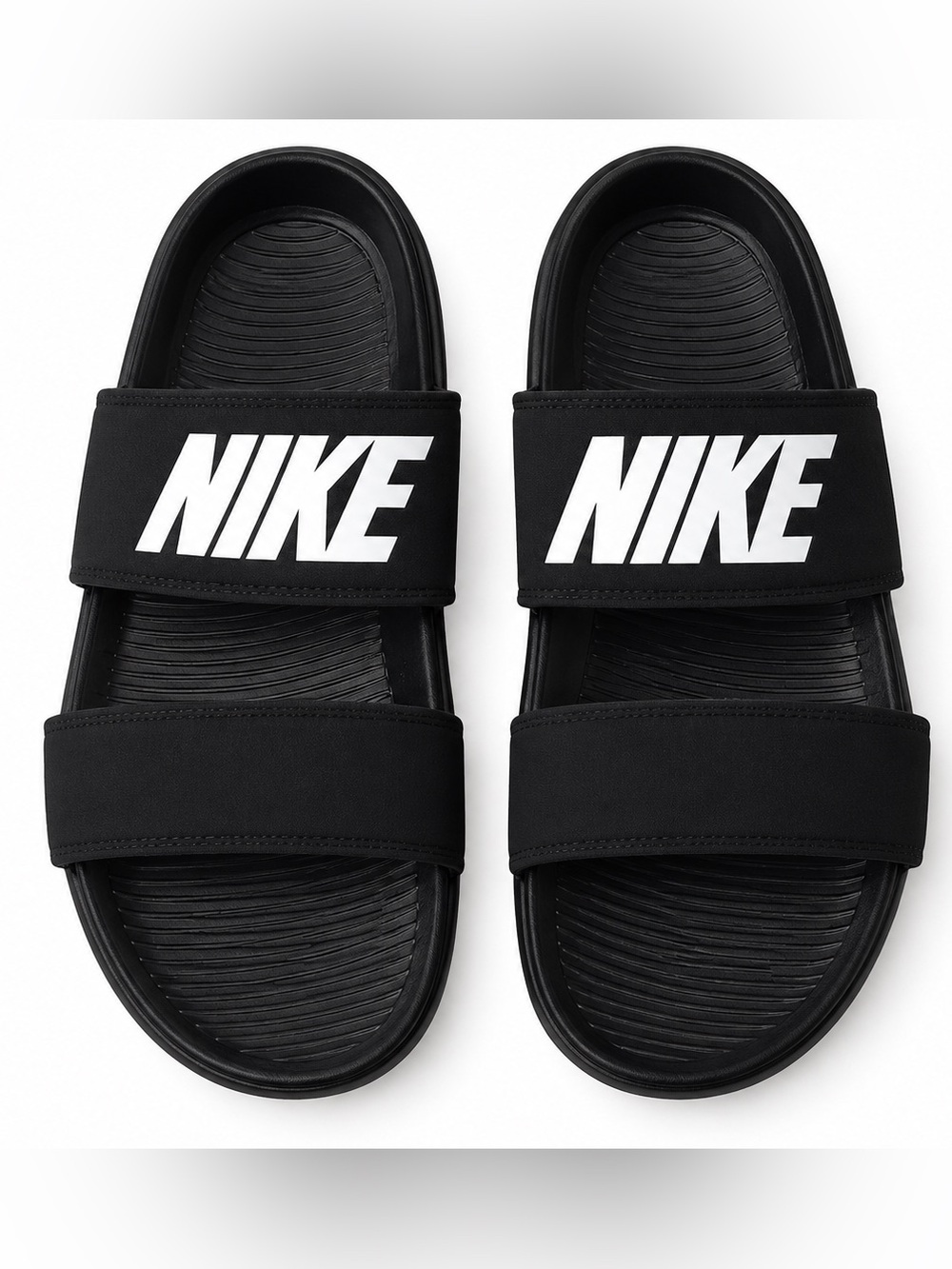 Nike Tanjun Black & White Strappy Sport Sandals US Women Size 10